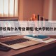 北大学校有什么专业课程/北大学的什么专业